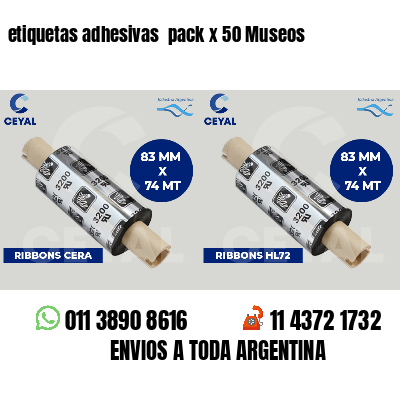 etiquetas adhesivas  pack x 50 Museos