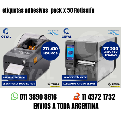 etiquetas adhesivas  pack x 50 Rotisería
