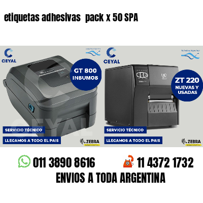 etiquetas adhesivas pack x 50 SPA