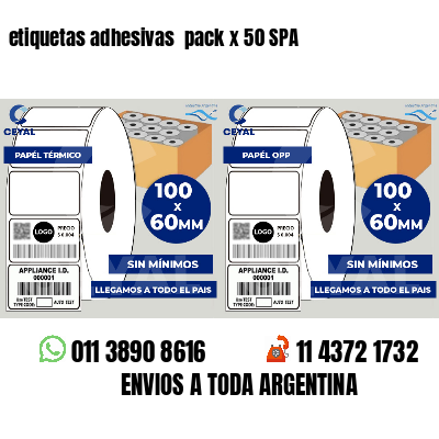 etiquetas adhesivas  pack x 50 SPA