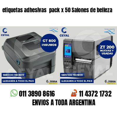 etiquetas adhesivas pack x 50 Salones de belleza