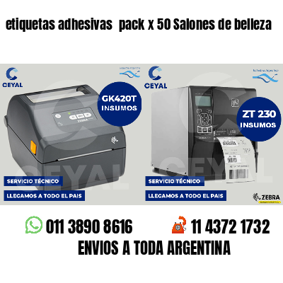 etiquetas adhesivas  pack x 50 Salones de belleza