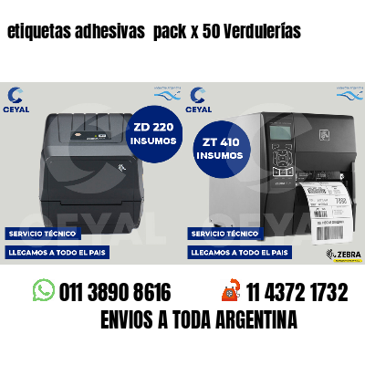 etiquetas adhesivas  pack x 50 Verdulerías