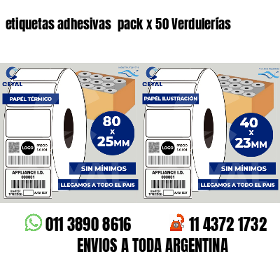 etiquetas adhesivas pack x 50 Verdulerías