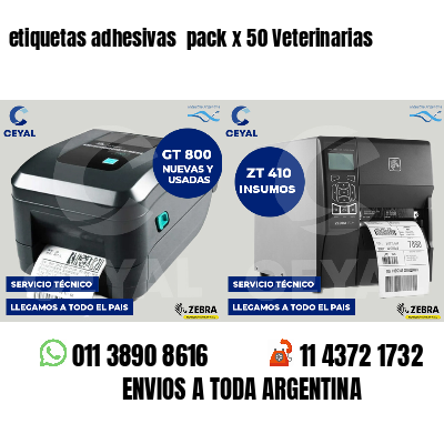 etiquetas adhesivas  pack x 50 Veterinarias