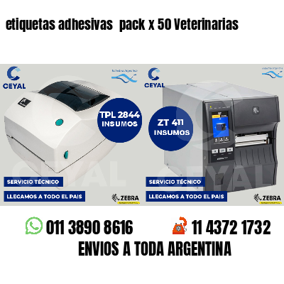 etiquetas adhesivas  pack x 50 Veterinarias