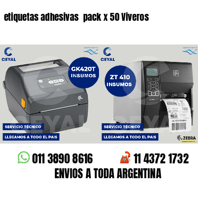 etiquetas adhesivas  pack x 50 Viveros