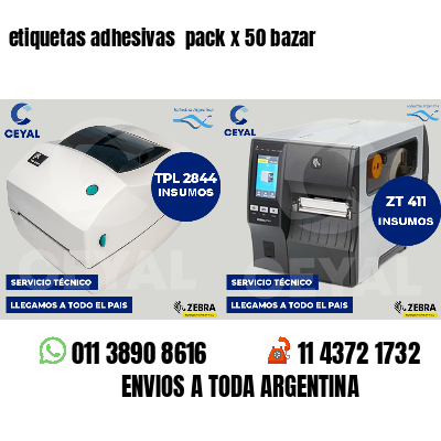etiquetas adhesivas  pack x 50 bazar