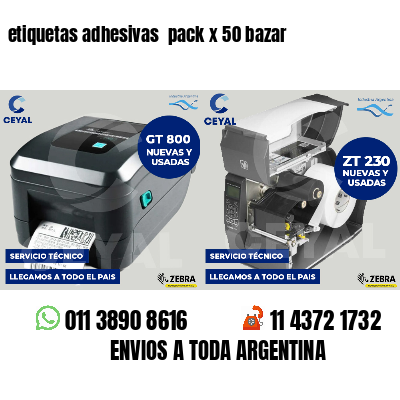 etiquetas adhesivas pack x 50 bazar