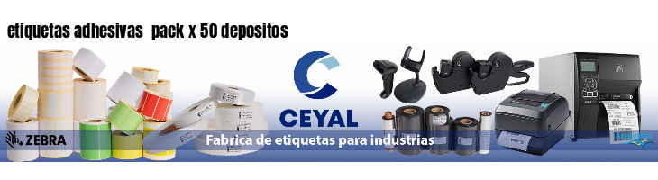 etiquetas adhesivas  pack x 50 depositos