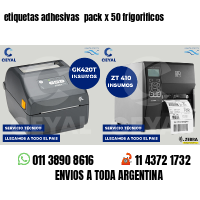etiquetas adhesivas  pack x 50 frigorificos