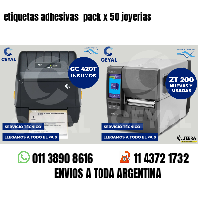 etiquetas adhesivas  pack x 50 joyerias
