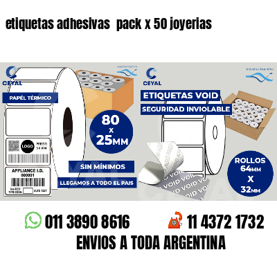 etiquetas adhesivas pack x 50 joyerias