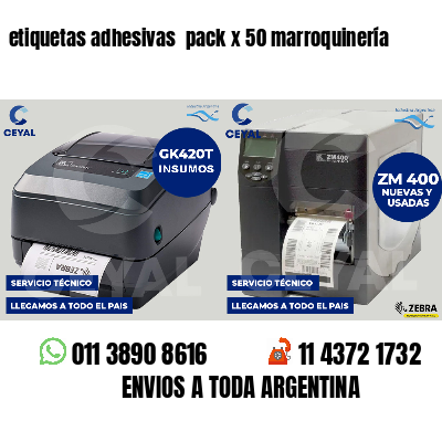 etiquetas adhesivas pack x 50 marroquinería