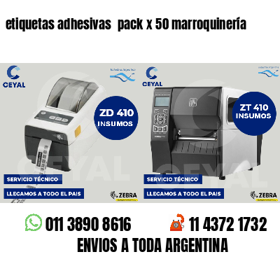 etiquetas adhesivas  pack x 50 marroquinería