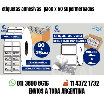 etiquetas adhesivas pack x 50 supermercados