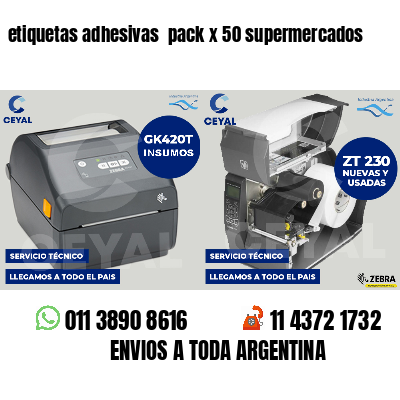 etiquetas adhesivas pack x 50 supermercados