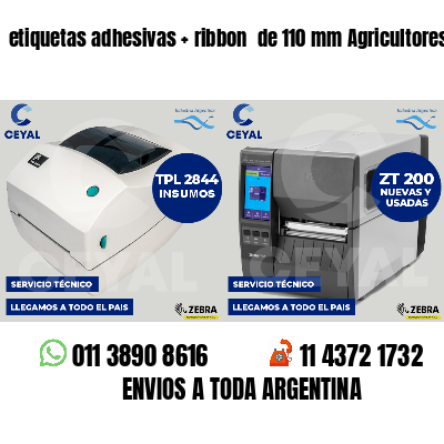 etiquetas adhesivas   ribbon  de 110 mm Agricultores