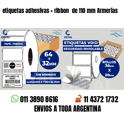etiquetas adhesivas   ribbon  de 110 mm Armerías