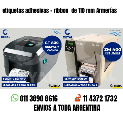 etiquetas adhesivas   ribbon  de 110 mm Armerías