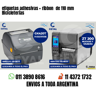 etiquetas adhesivas ribbon de 110 mm Bicicleterías