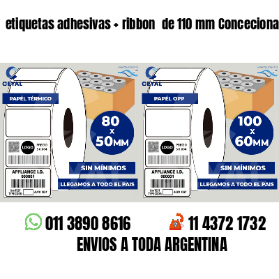 etiquetas adhesivas ribbon de 110 mm Concecionaria