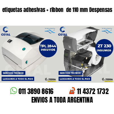 etiquetas adhesivas   ribbon  de 110 mm Despensas