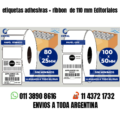 etiquetas adhesivas   ribbon  de 110 mm Editoriales