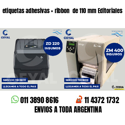 etiquetas adhesivas   ribbon  de 110 mm Editoriales