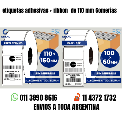 etiquetas adhesivas ribbon de 110 mm Gomerías