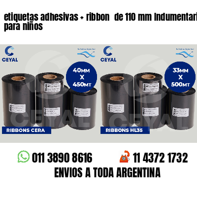 etiquetas adhesivas ribbon de 110 mm Indumentaria para niños