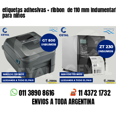 etiquetas adhesivas   ribbon  de 110 mm Indumentaria para niños