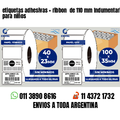 etiquetas adhesivas ribbon de 110 mm Indumentaria para niños