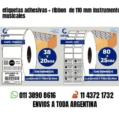 etiquetas adhesivas ribbon de 110 mm Instrumentos musicales