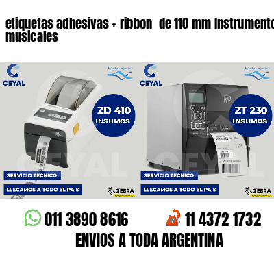 etiquetas adhesivas ribbon de 110 mm Instrumentos musicales