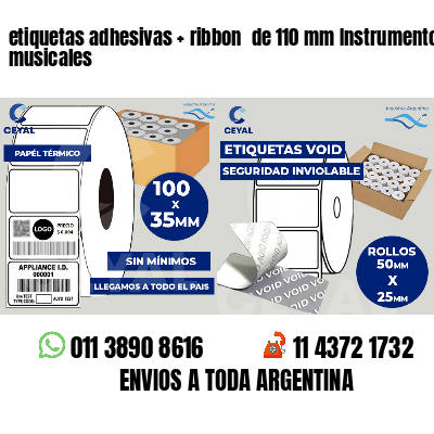 etiquetas adhesivas ribbon de 110 mm Instrumentos musicales