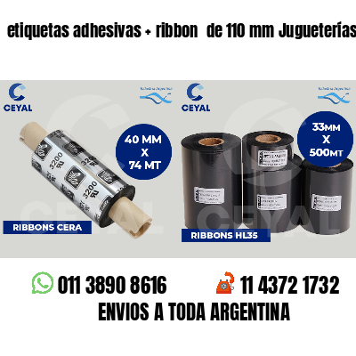 etiquetas adhesivas ribbon de 110 mm Jugueterías