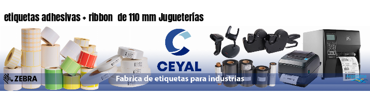etiquetas adhesivas   ribbon  de 110 mm Jugueterías