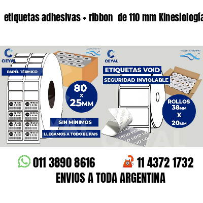 etiquetas adhesivas ribbon de 110 mm Kinesiología