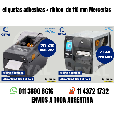 etiquetas adhesivas   ribbon  de 110 mm Mercerías