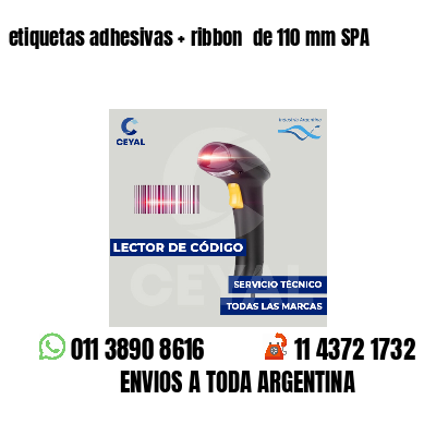 etiquetas adhesivas ribbon de 110 mm SPA