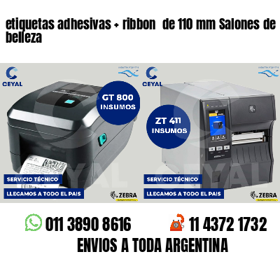 etiquetas adhesivas ribbon de 110 mm Salones de belleza