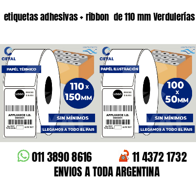 etiquetas adhesivas   ribbon  de 110 mm Verdulerías