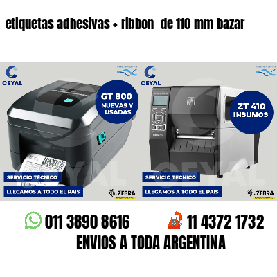 etiquetas adhesivas   ribbon  de 110 mm bazar