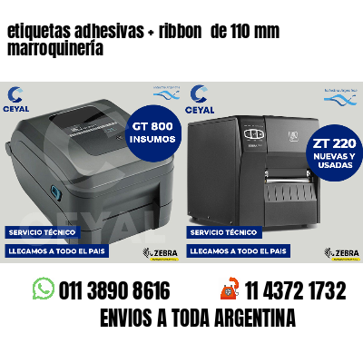 etiquetas adhesivas   ribbon  de 110 mm marroquinería