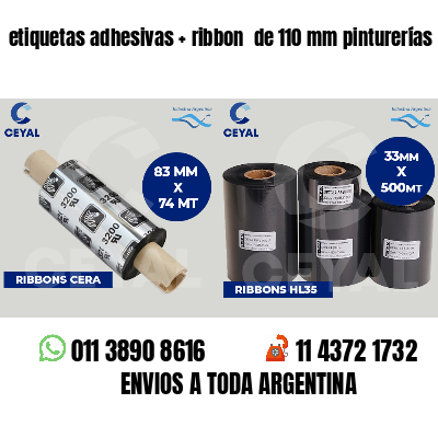 etiquetas adhesivas ribbon de 110 mm pinturerías