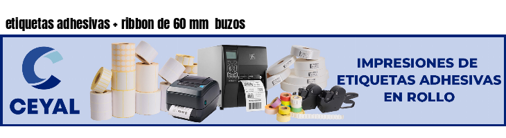 etiquetas adhesivas ribbon de 60 mm buzos