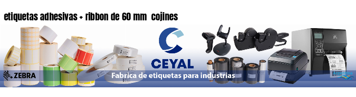 etiquetas adhesivas ribbon de 60 mm cojines
