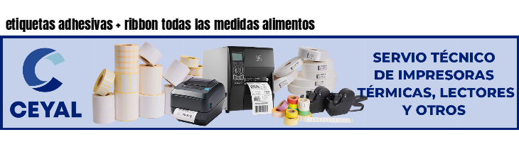 etiquetas adhesivas ribbon todas las medidas alimentos