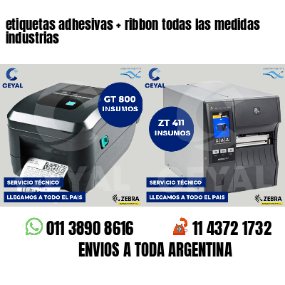 etiquetas adhesivas ribbon todas las medidas industrias